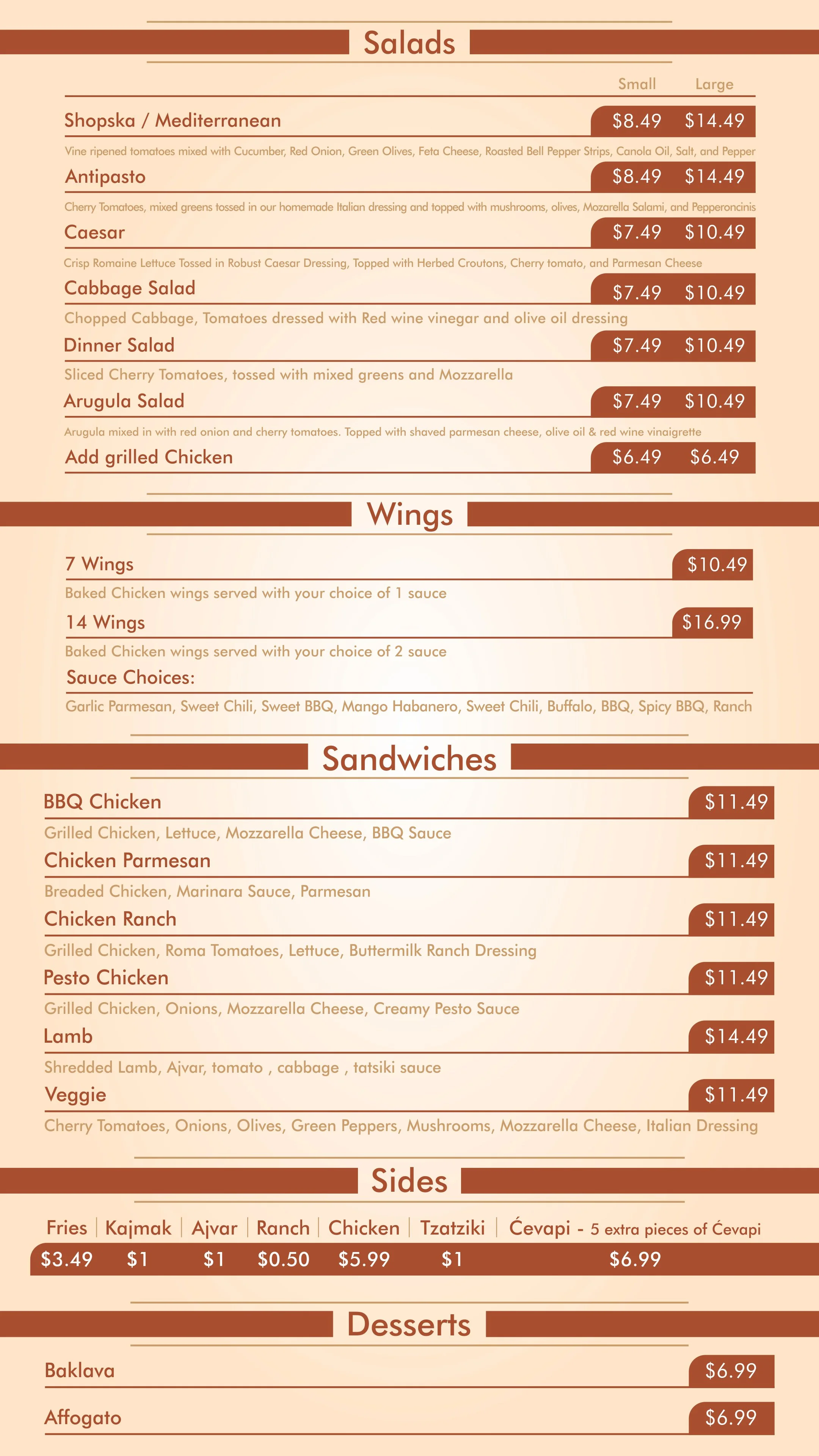 Image Menu — Sofra Grill | Pizza & Mediterranean Grill